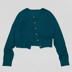 INGNI イング♡クロップドカーディガン　パールボタン　ウール80％　M