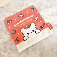 はなまるおばけ バラエティーコレクション スクエアポーチ レッド