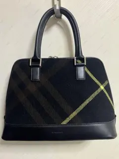 BURBERRY バーバリー ハンドバッグ チェック柄 ウール レザーのサムネイル