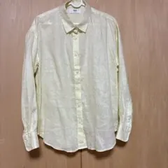 UNIQLO ユニクロ　プレミアムリネンシャツ カラー: 41 YELLOW Mのサムネイル