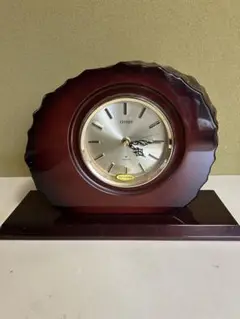 CITIZEN タイヤ型置時計 ダークブラウン