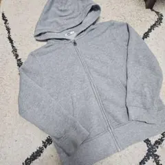 GU グレー フード付きパーカー 130