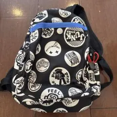 JUNK STORE キッズ リュック 総柄 ブラックのサムネイル