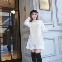 新品未使用❤︎MISTREASS ケーブルニットドッキングドレス 三上悠亜