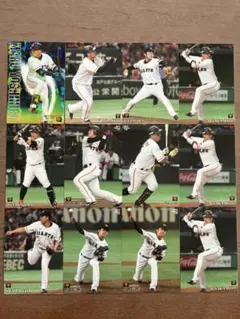 巨人　丸・岡本・上原など12枚セット　プロ野球チップスカード2018,19