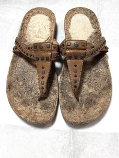 値下げ　UGG ブラウン トングサンダル