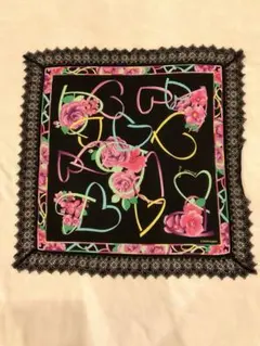 LEONARDレオナール⭐︎大判ハンカチ膝かけブラック黒60×60cm