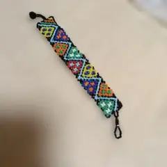 260. ハンドメイド 多色ビーズ ブレスレット、ミサンガ