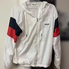 FILA フード付きジャケット ホワイト/ネイビー/レッド
