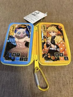 鬼滅の刃 我妻善逸＆嘴平伊之助 カラビナ付きマルチファスナー缶ケース