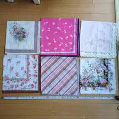 MARIO VALENTINO & TRUSSARDI ハンカチセット6枚セット