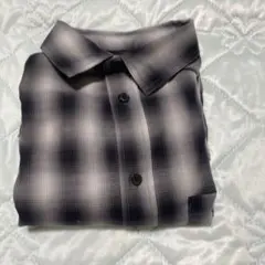 H&M グレー系チェック 長袖シャツ S