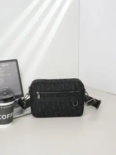 DIOR ロゴプリント ショルダーバッグ ブラック