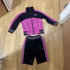 PUMA ジャージセット 黒/ピンク
