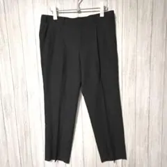 【L相当】メンズ スラックス 黒 ブラック ビジネス オフィスカジュアル パンツ