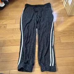 ダークグレー ジョガーパンツ サイドストライプ