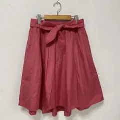 【トッカ/TOCCA】フレアスカート【4】ピンク　タック　ギャザー　ミディ丈のサムネイル