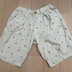 apres les coursキッズパンツ クリーム色 水玉模様130サイズ