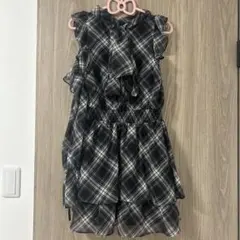 INGNI 2Wayリボン肩あきフリルミニワンピース 黒