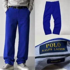 00s Ralph Lauren リネン スラックス ルーズストレート ブルーのサムネイル