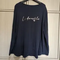 しまむらHK WORKS LONDON ネイビー長袖Tシャツ LL