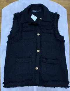 新品未使用品　ZARA ザラ　ツイード　ベスト　ジレ