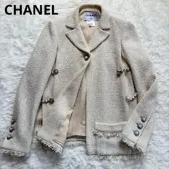 至極の一品✨CHANELシャネルツイードジャケット ココボタン　サイズ34のサムネイル