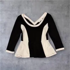 CECIL McBEE セシルマクビー バイカラー トップス M 七分袖