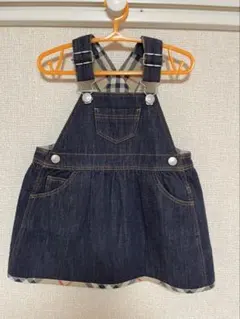 バーバリー　デニム　ワンピース　ジャンパースカート　80