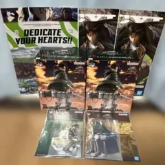 進撃の巨人 一番くじ　リヴァイ 2体　D・E賞リヴァイ&エルヴィン F賞 3枚