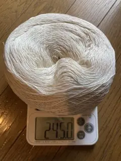 生成り　ベージュ　高級コットン100%　手編み糸　 245g　レース糸　毛糸