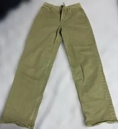 MOUSSY PLAIN JEANS カラーデニム パンツ 27 カーキ