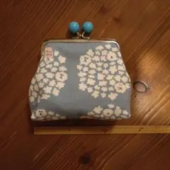 ハンドメイド あめ玉がま口ポーチ 財布 小物アクセサリー入れ ビションフリーゼ