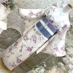 ゆ様専用★薔薇小紋着物★袋帯セット