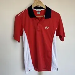 YONEX テニス ポロシャツ M 赤/白/紺