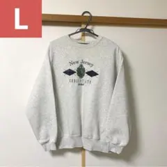 しまむら　Helm ライトグレー　裏起毛　スウェット　トレーナー