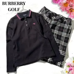 極美品✨BURBERRY GOLF ハーフパンツ ポロシャツ ノバチェック ロゴ