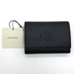 【新品未使用】Calvin Klein 財布 三つ折り ウォレット 黒 ブラック