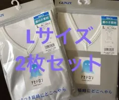 新品未開封 グンゼ アセドロン VネックTシャツ Lサイズ 2枚セット