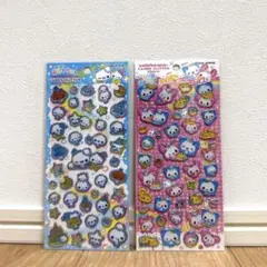 キャンディグリッターステッカー　あわわちゃん ハッピーマーチ　2点