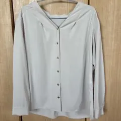 NATURAL BEAUTY BASIC ベージュ Vネック 長袖シャツ S