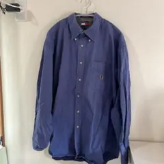 TOMMY HILFIGER シャツ　ブルー　90s 古着