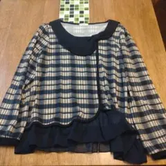 axes femme チェック柄 長袖チュニックのサムネイル