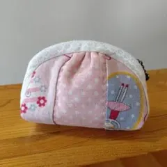 ギャザーミニポーチ パッチワークポーチ 小銭入れ