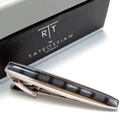 tat83 TATEOSSIAN タテオシアン ネクタイピン シルバー×ブラック