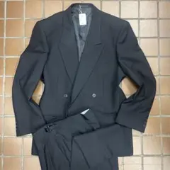 新品　メンズ礼服　ダブルスーツ 喪服可能　M Y5 毛100% アジャスター