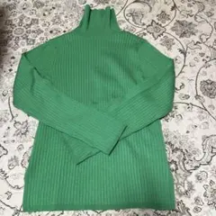 Ungrids グリーンタートルネックセーター