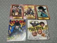 ヒロアカ 特典カード コースター (緑谷出久・爆豪勝己・轟焦凍)