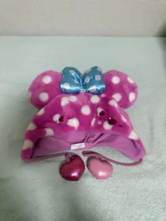 ミニーマウスドット柄ファンキャップ