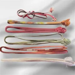多色房付き帯締め6本セット